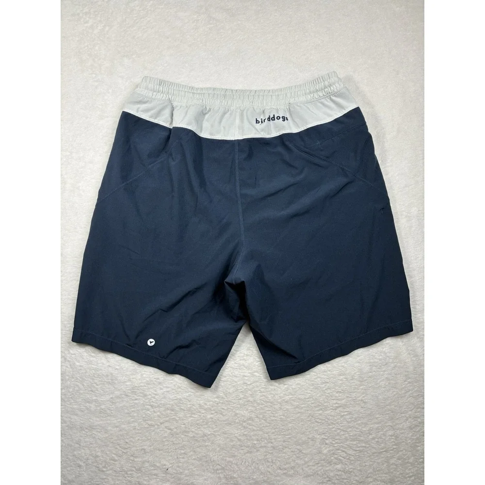 BIRD DOGS Shorts Men Sz L Blue Lined Gym Training Workout Casual 9